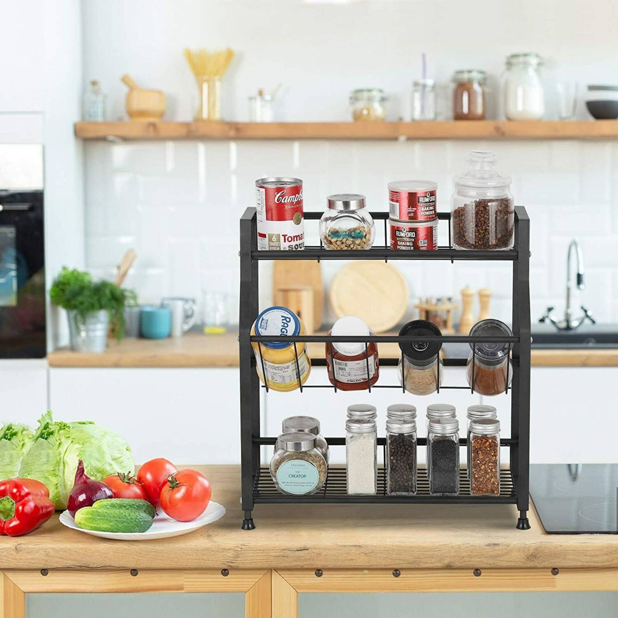 NEX™ 3-Tier Freestanding Metal Spice Rack Organizer
